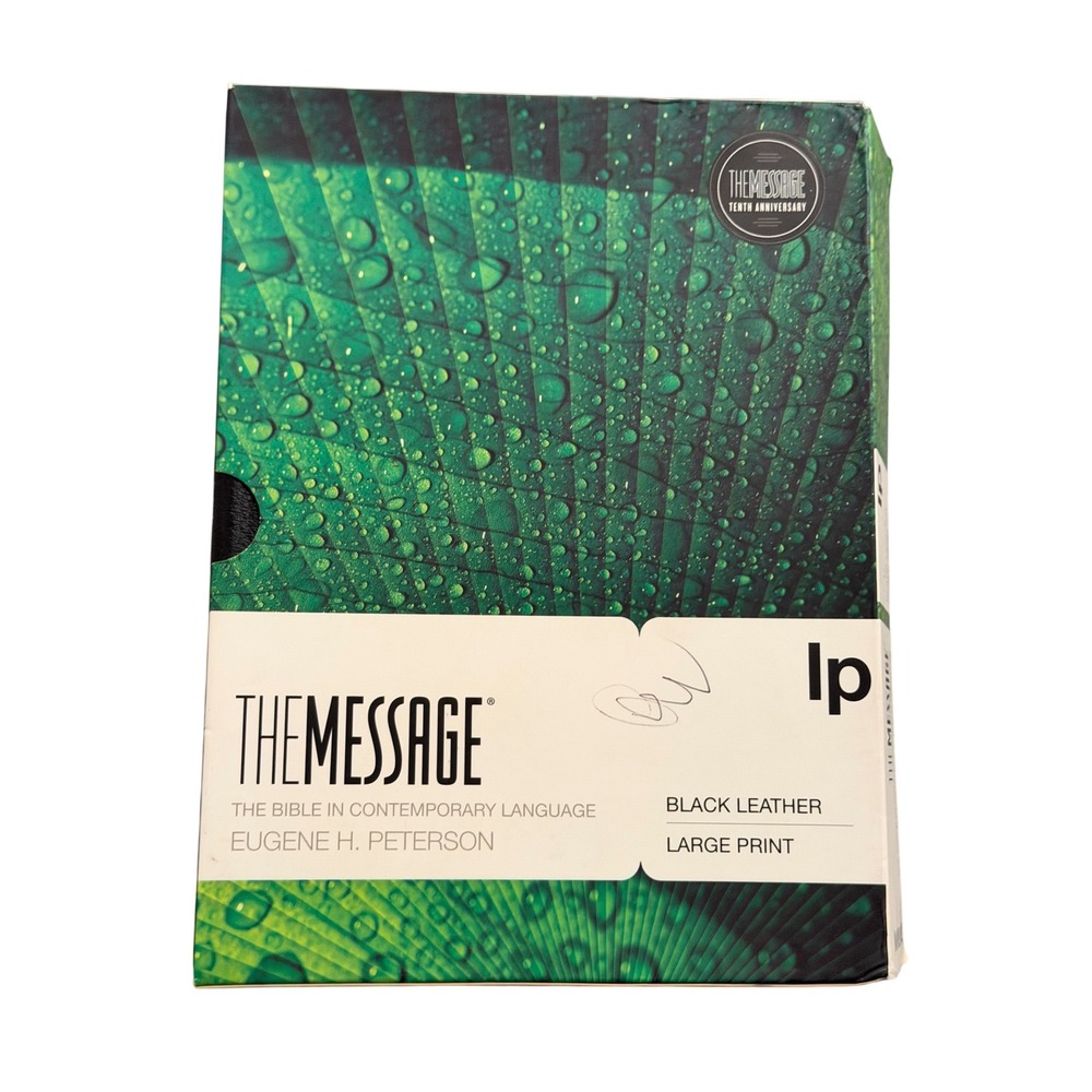 The Message Bible Eugene Peterson Black Soft Cover Large Print